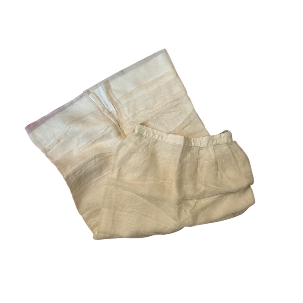 Vintage White Cream Skirt Sheer Fabric MIDI pencil Skirt
